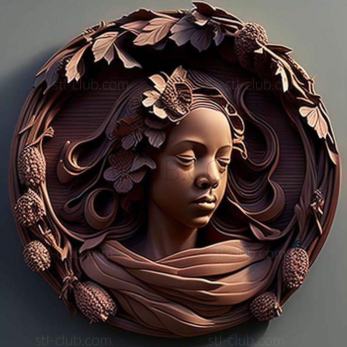 3D модель Хелена Нельсон Рид, американская художница. (STL)